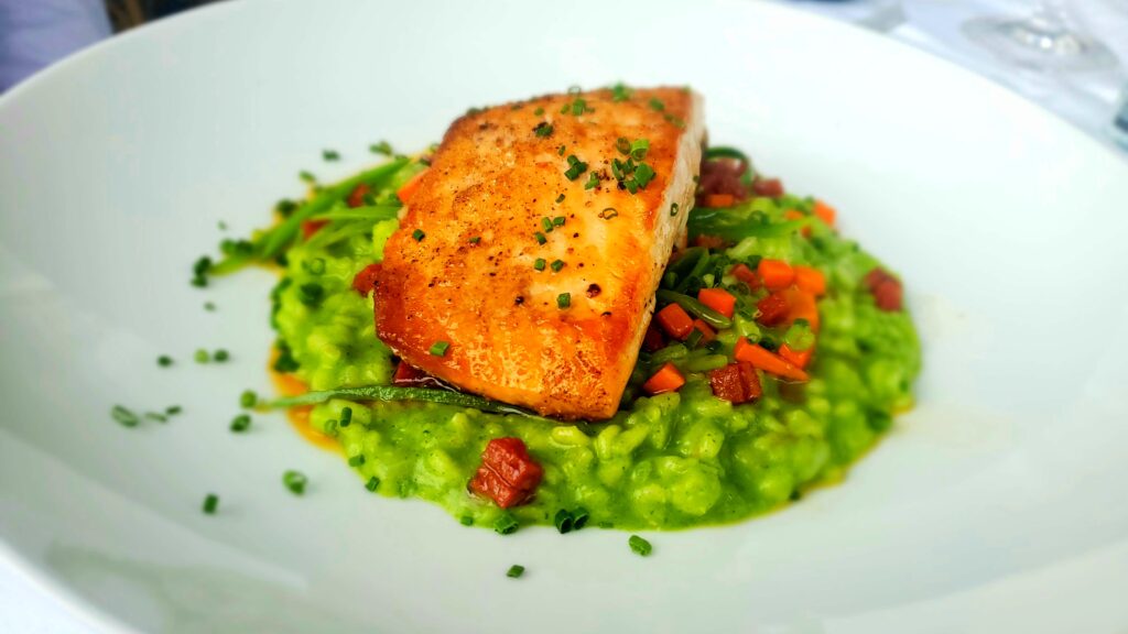 Salmon with risotto